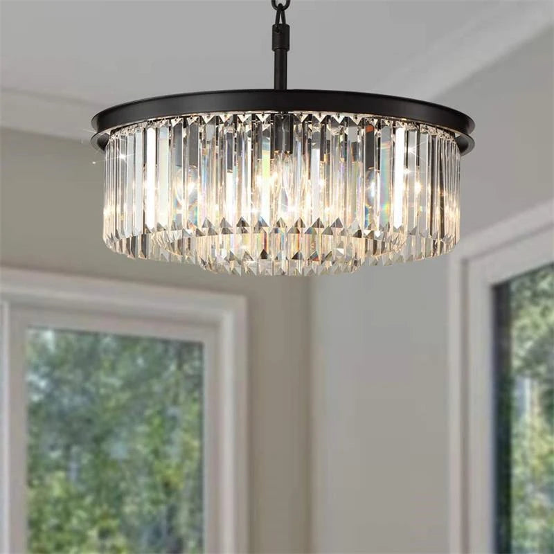 lustre en cristal suspendu pour éclairage intérieur design élégant - vue 7 sur 22