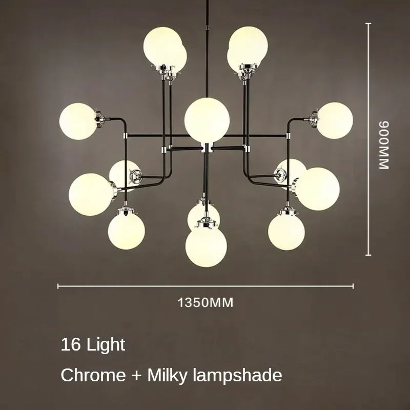 lustre artistique en verre pour décoration intérieure moderne - vue 16 sur 24