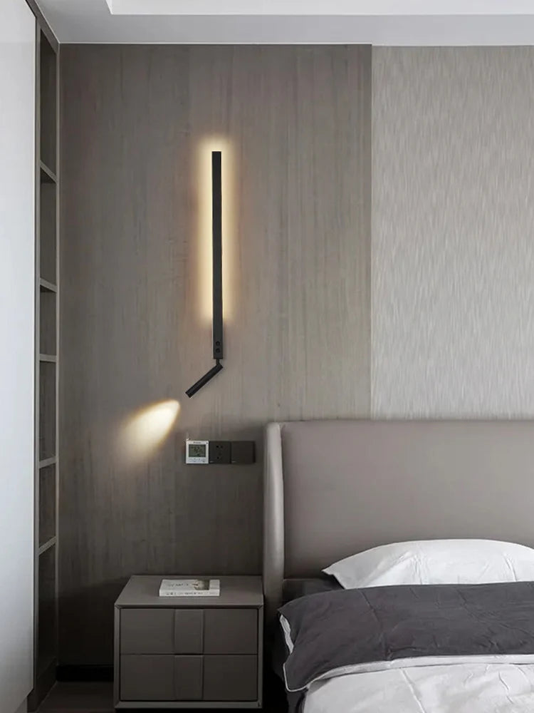 applique murale minimaliste nordique avec interrupteur angle réglable