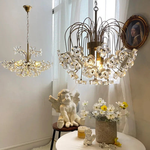lustre rétro en fer et verre pour décoration intérieure - vue 2 sur 8