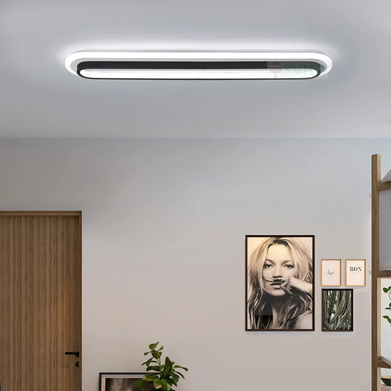 plafonnier moderne à bande led pour éclairage intérieur - vue 3 sur 12