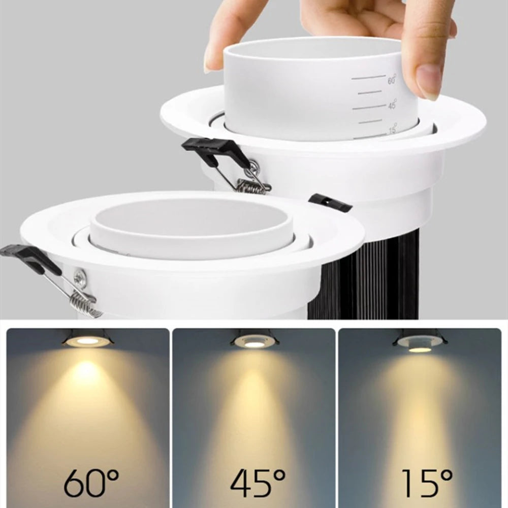 spot led encastré avec faisceau réglable pour éclairage ciblé - vue 3 sur 6