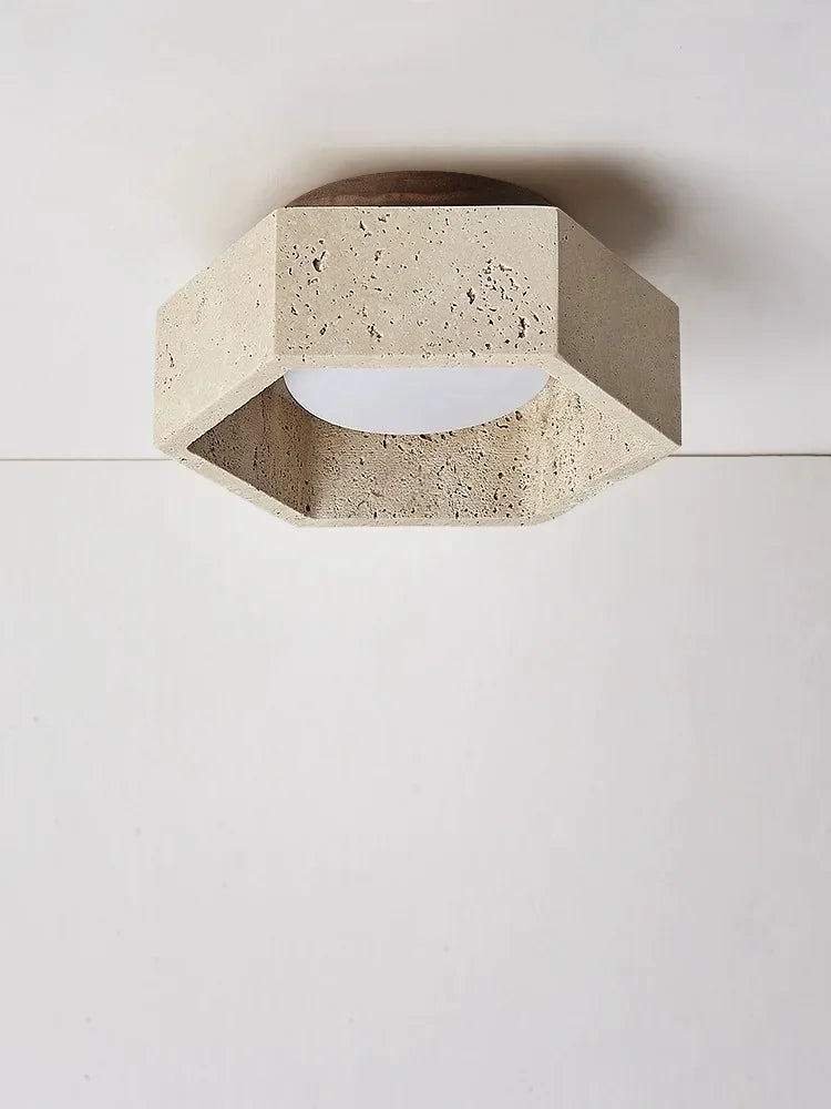 plafonnier led moderne en travertin pour intérieur élégant - vue 4 sur 6