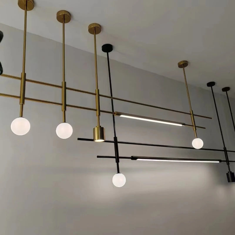 lustre minimaliste réglable en hauteur pour divers espaces - vue 5 sur 14