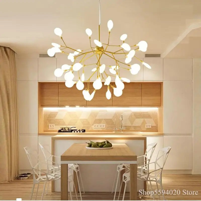 lustre moderne en forme de branche d'arbre décoratif élégant - vue 3 sur 9