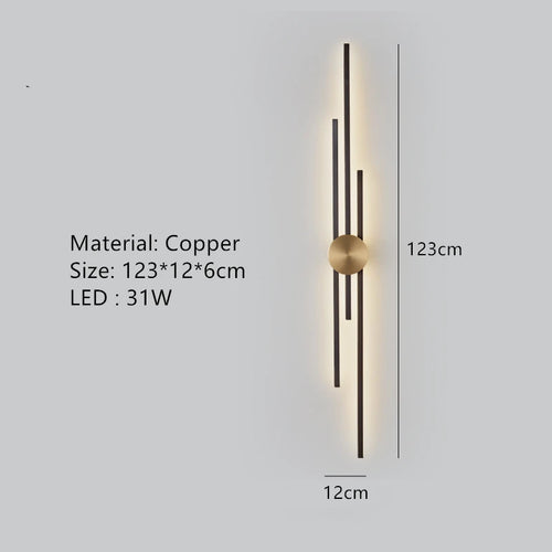 applique murale led minimaliste en laiton pour restaurant - vue 11 sur 18