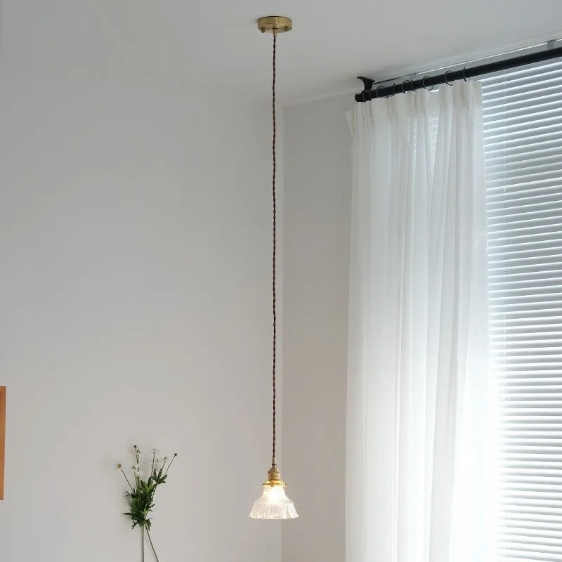 suspension vintage en verre japonais pour éclairage de loft - vue 5 sur 8