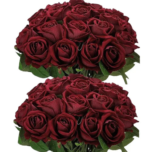lot de 50 roses artificielles en soie pour décoration et événements festifs - vue 20 sur 24