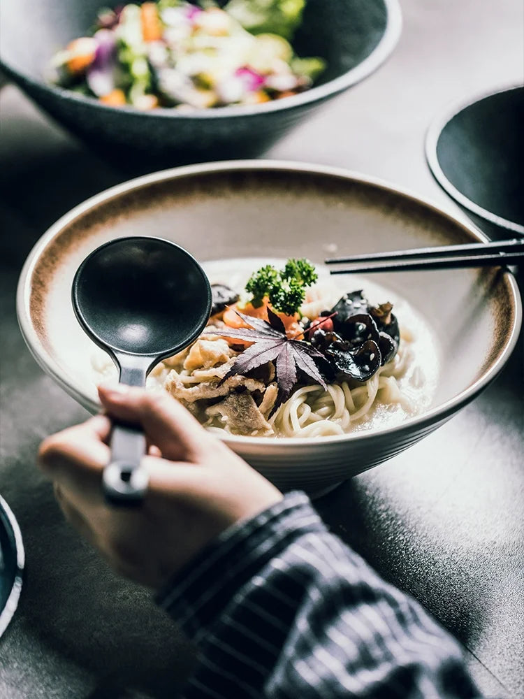 Bol ramen ceramique style japonais motifs traditionnels maison - vue 5 sur 7