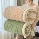 plaid polaire épais motif cœur doux hiver salon