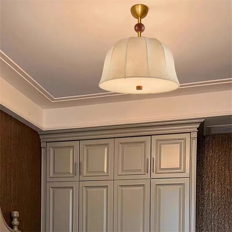plafonnier en tissu style japonais pour un éclairage élégant - vue 4 sur 11