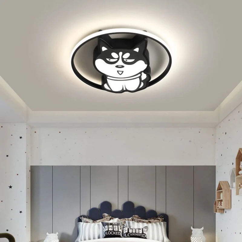 plafonnier mignon shiba inu husky et canard pour chambre enfant - vue 5 sur 7