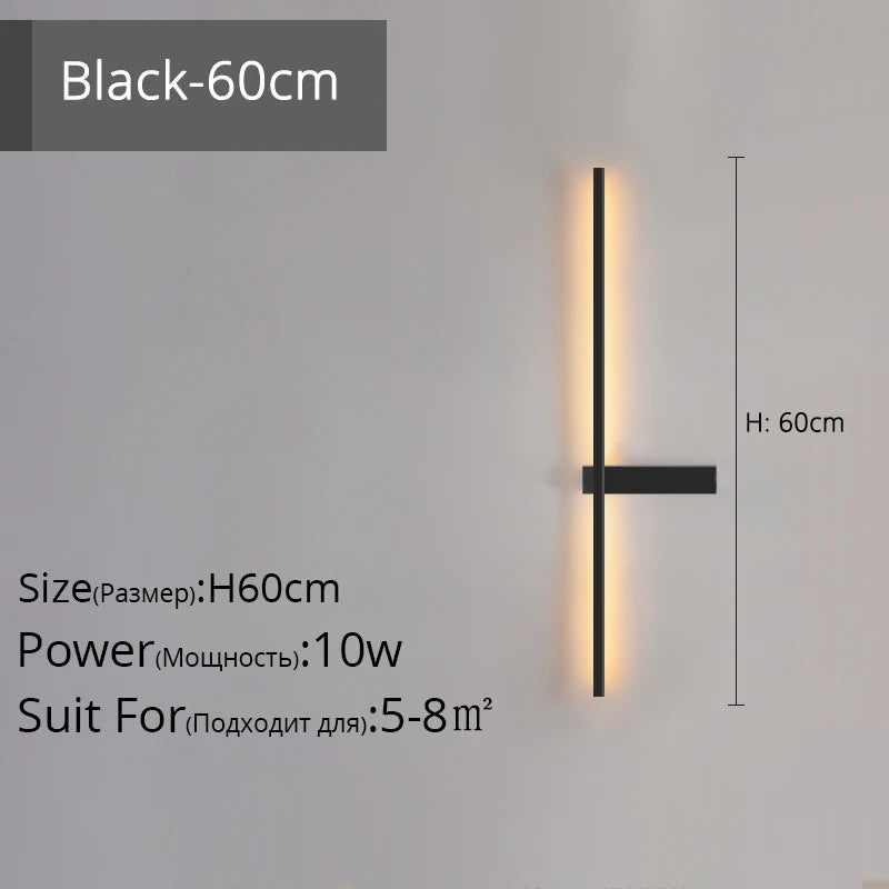 applique murale led minimaliste en aluminium pour éclairage intérieur - vue 10 sur 18