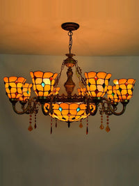 suspension en verre tiffany design élégant pour intérieur moderne