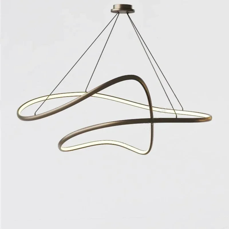 lustre led moderne suspendu pour décoration intérieure - vue 3 sur 10