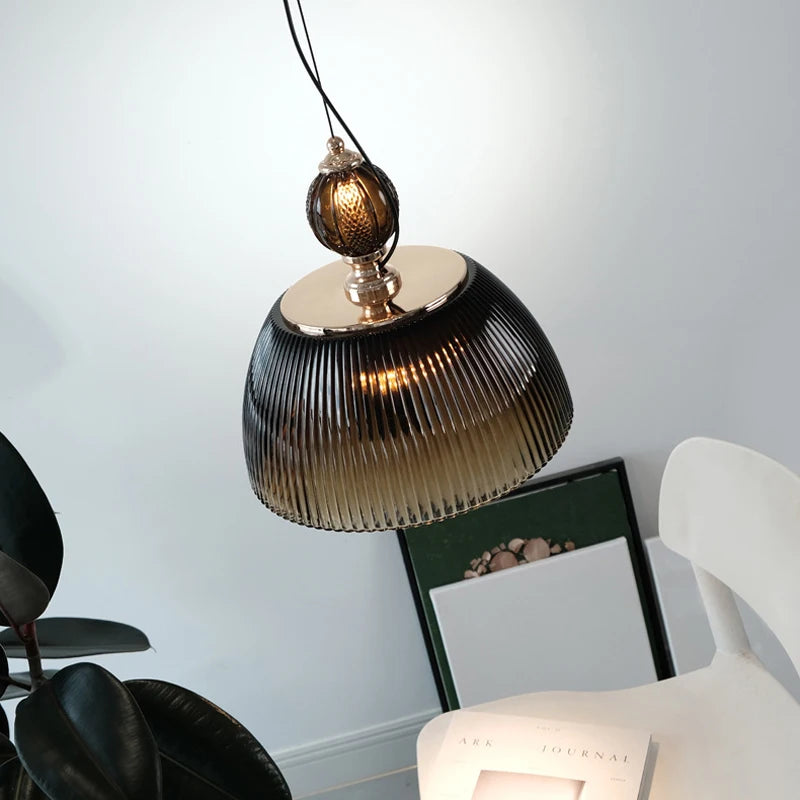 suspension créative nordique en verre pour restaurant et chambre moderne