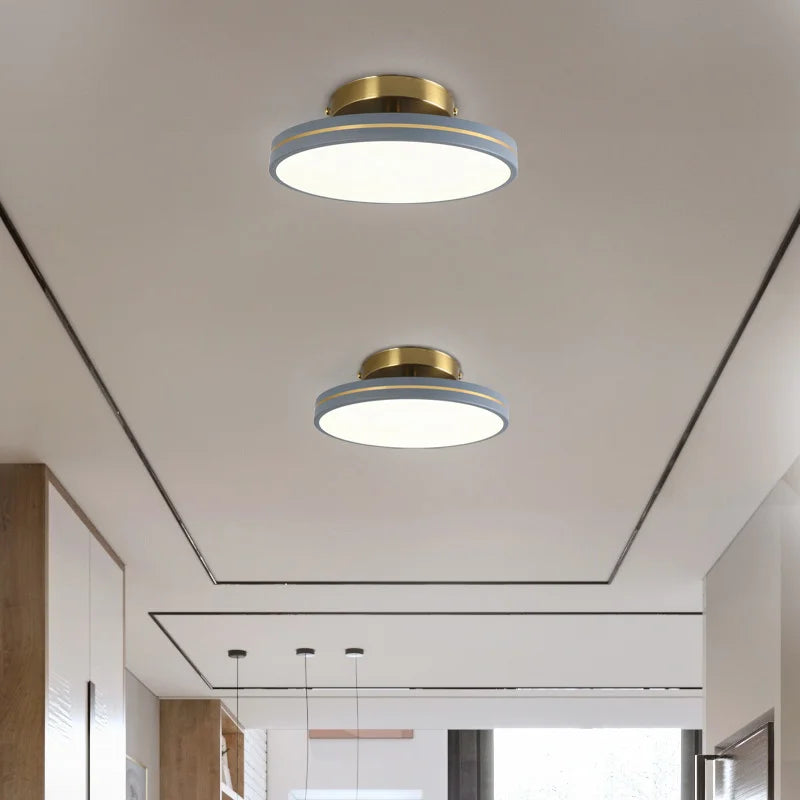 Plafonnier moderne led doré et métal - vue 7 sur 12