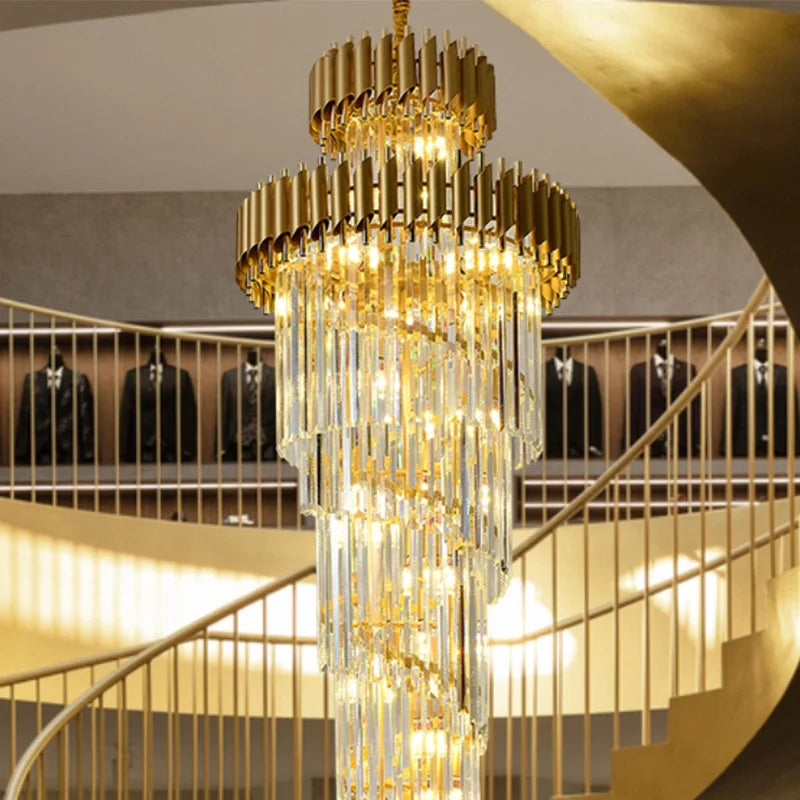 lustre moderne en cristal pour décoration intérieure élégante et lumineuse - vue 4 sur 6
