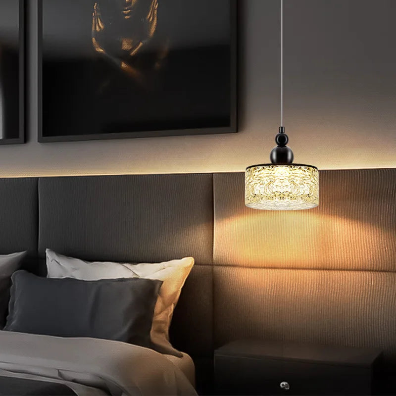 lustre led style 	 en résine et métal ajustable - vue 2 sur 7