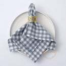 Serviette de table coton motif vichy carreaux style
