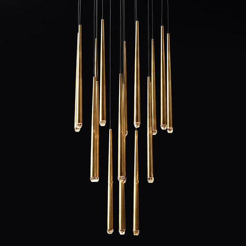 lustre led postmoderne nordique en cristal suspendu - vue 2 sur 17