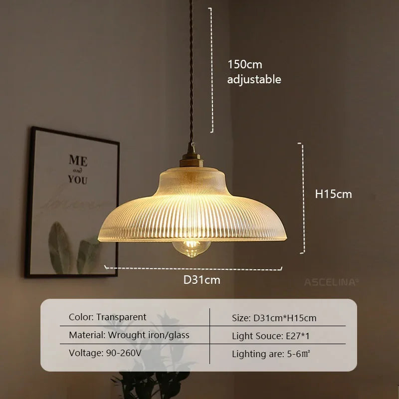 suspension en verre vintage luminaire décoratif intérieur à led