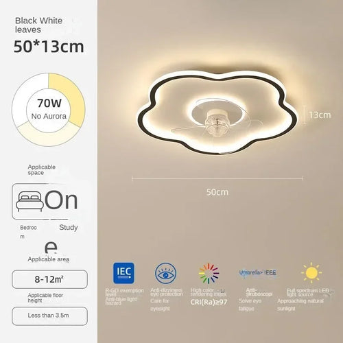 ventilateur de plafond moderne avec lumière led intégrée - vue 4 sur 8