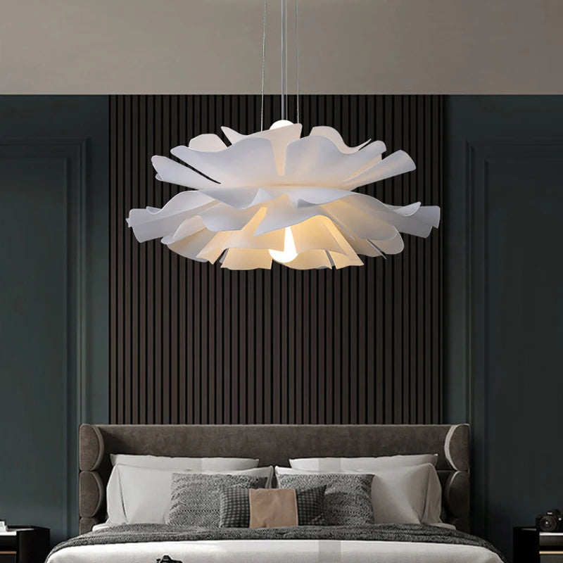 Nordique LED salon chambre suspension lumières filles chambre éclairage créatif concepteur salle à manger lampe Net rouge fleur lustre