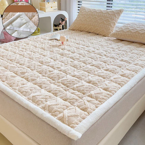 surmatelas doux en velours agneau pour étudiants et dortoirs - vue 10 sur 12