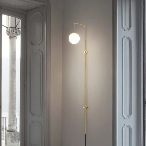applique murale minimaliste en laiton pour maison et restaurant - vue 5 sur 9