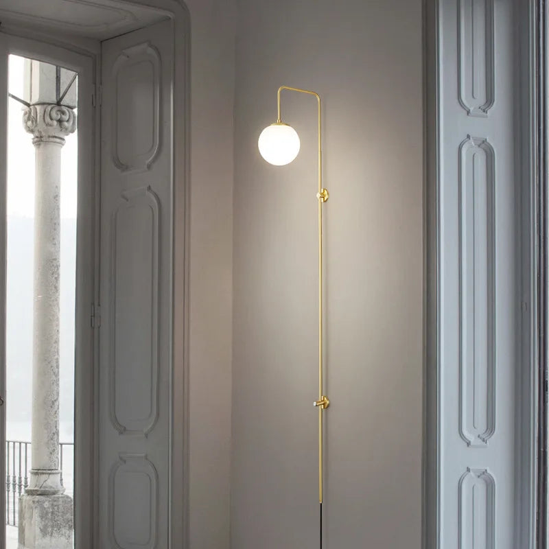 applique murale minimaliste en laiton pour maison et restaurant - vue 4 sur 9