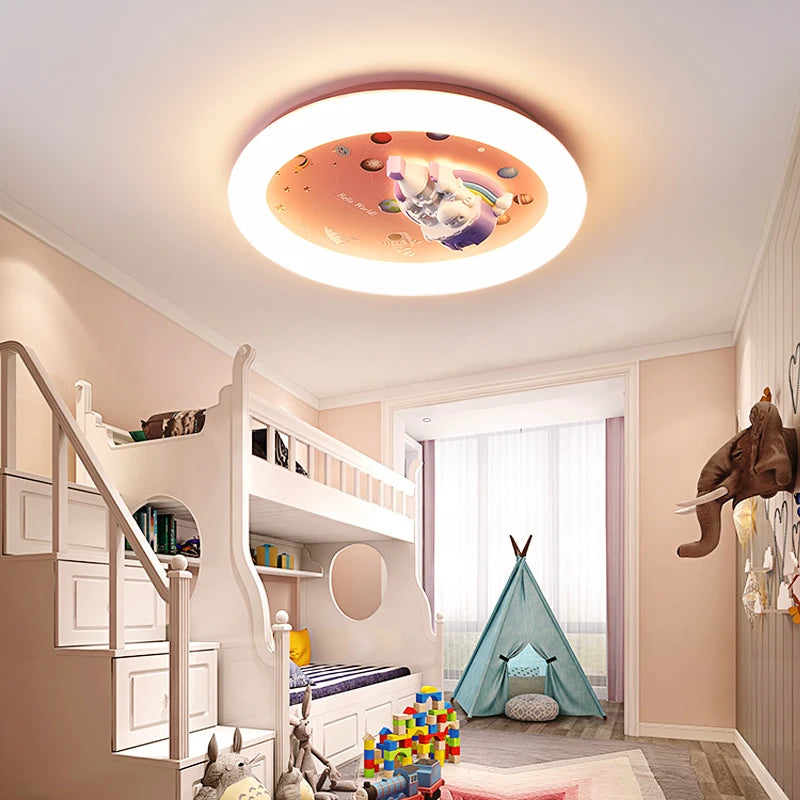 plafonnier moderne cœur éclairage mignon style château décoratif - vue 5 sur 7