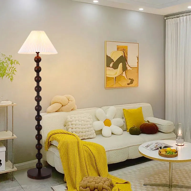 lampadaire en bois haut de gamme pour décoration intérieure rétro - vue 4 sur 8