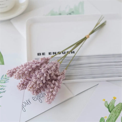 lot de 6 épis de blé et fleurs de lavande pour décoration de mariage - vue 13 sur 13