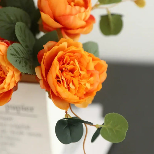 bouquet de pivoines vintage en soie décoration festive pour toutes occasions