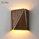 applique murale en noyer design japonais en bois massif