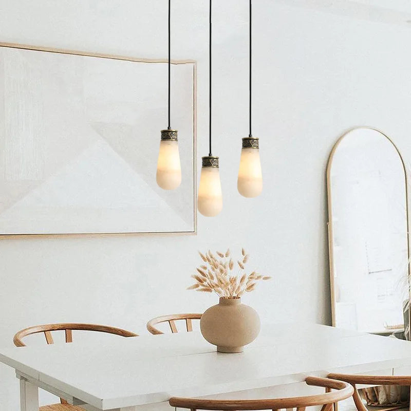 suspension créative en marbre et jade pour intérieur - vue 5 sur 9