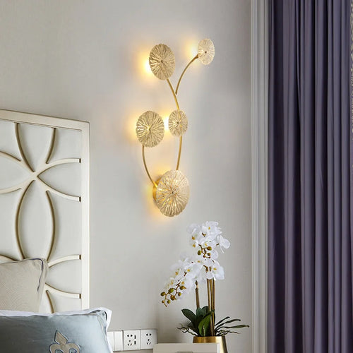 applique murale led dorée design moderne pour décoration intérieure