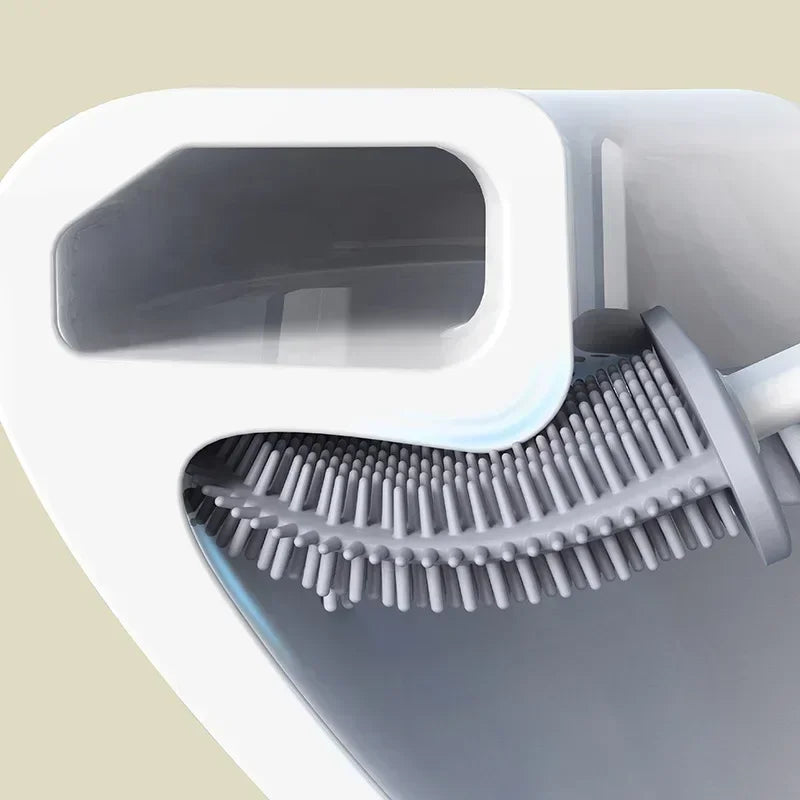brosse en silicone avec manche flexible et support de séchage rapide