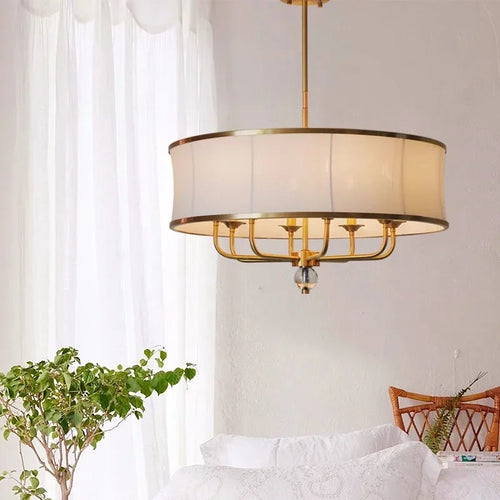lustre LED en tissu pour décoration intérieure moderne - vue 3 sur 5