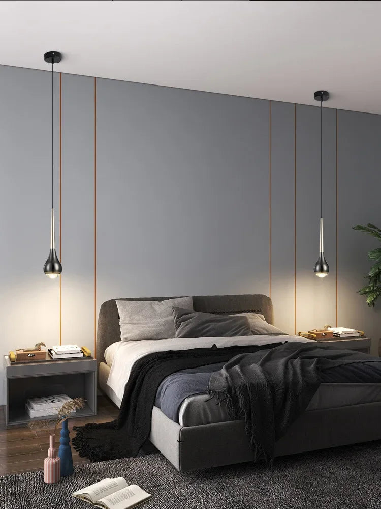 Lamp Minimalist Design Modern Pendant Light, LED Pendant Lighting For Bedroom Living Room Bathroom, Restaurant Single Hanging
