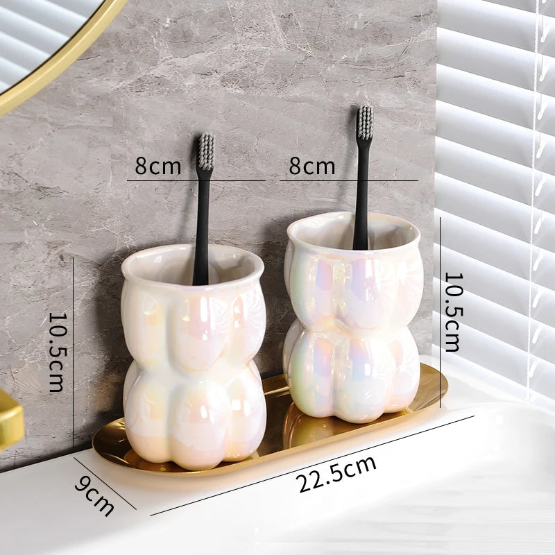 décoration de salle de bain luxe nuages créatifs en céramique - vue 10 sur 22