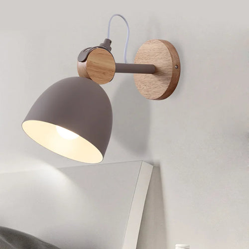 lampe de chevet style japonais éclairage mural intérieur nordique - vue 2 sur 11