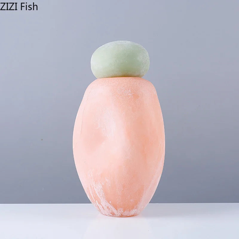 vase en verre décoratif avec couvercle pour fleurs artificielles - vue 5 sur 8
