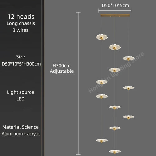 lustre moderne à led pour éclairage intérieur décoratif - vue 9 sur 26