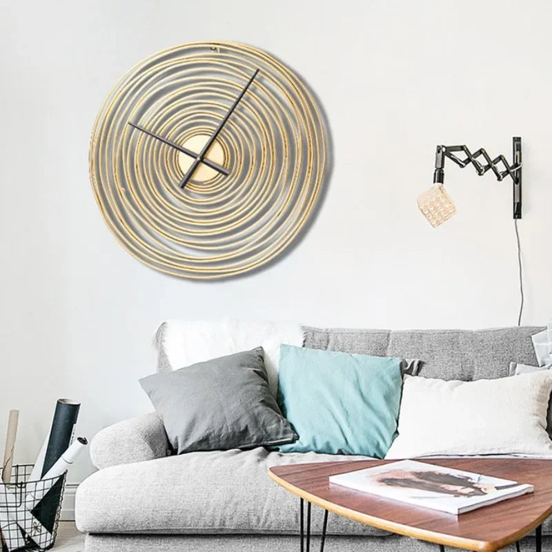 horloge murale moderne en métal super silencieuse décorative - vue 3 sur 7
