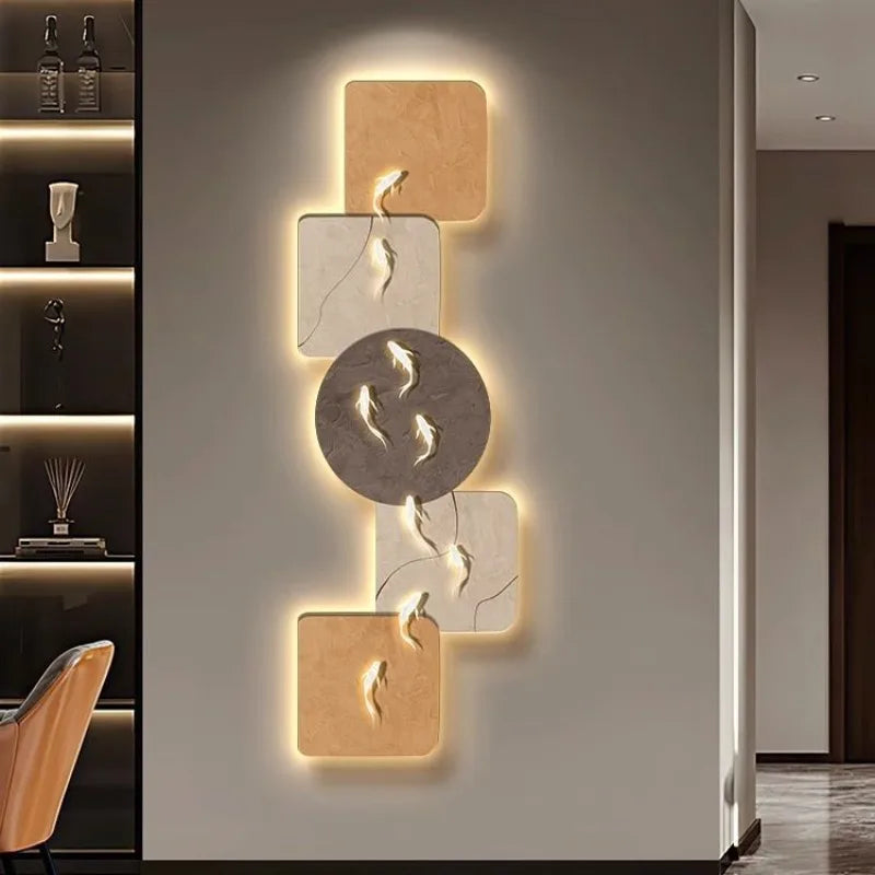 applique murale led lune peinture haute qualité suspendue - vue 3 sur 9