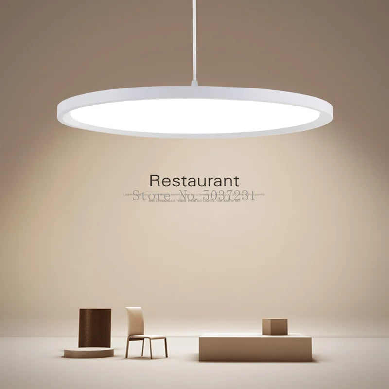 lustre moderne à led au design nordique minimaliste circulaire