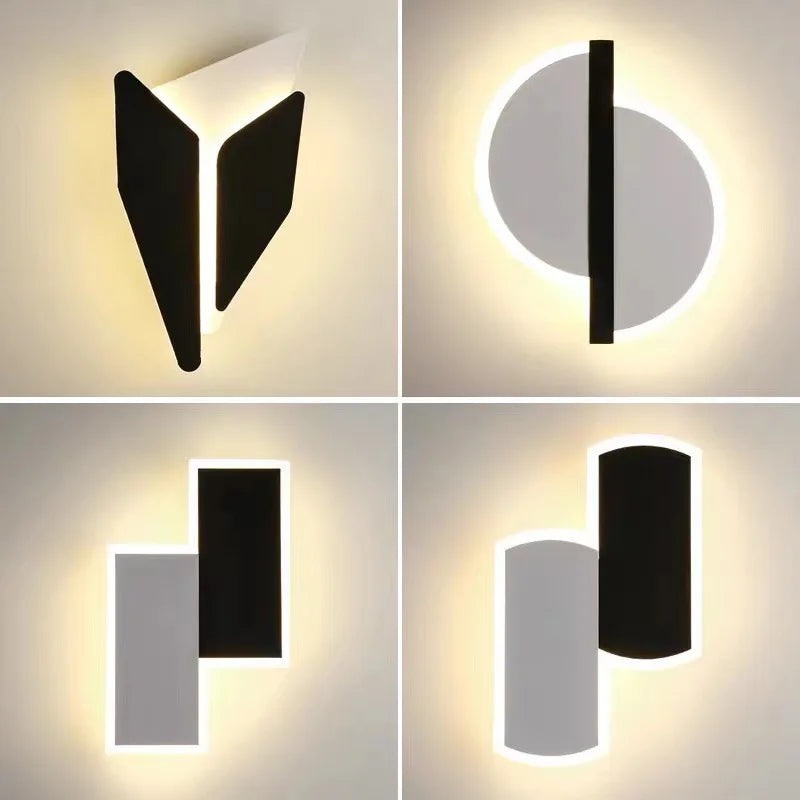 Applique murale LED moderne Spin blanc/noir pour chevet étude salon allée appliques murales intérieur décor à la maison luminaire Lustre