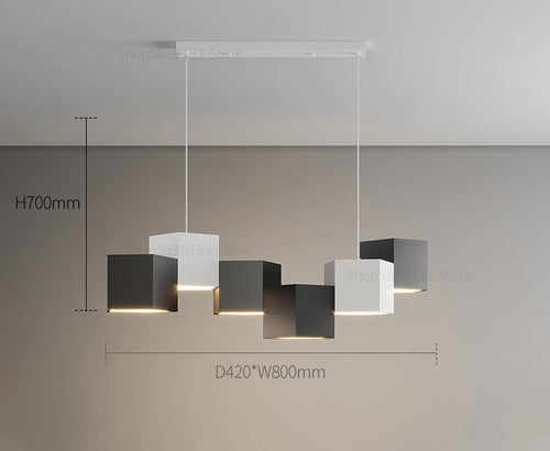 lustre moderne simple style nordique créatif prisme hexagonal éclairage intérieur - vue 11 sur 11